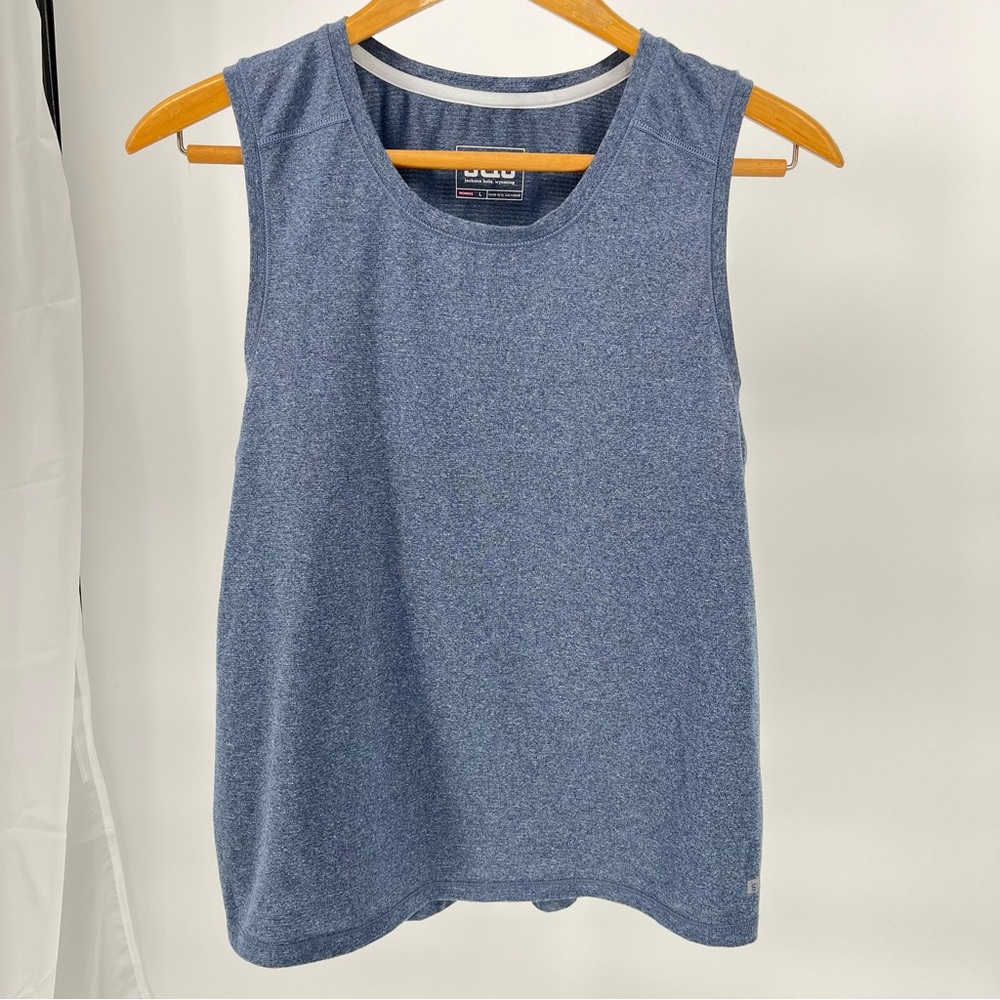 Stio Womens Performance Workout Tank Size L Top Blue Athletic Training